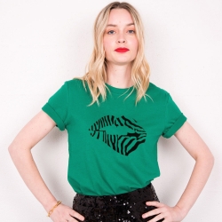 T-Shirt Vert Martina Zèbre