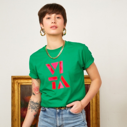 T-shirt Vert Vitamina collection L'ALFABETO DELL'AMORE