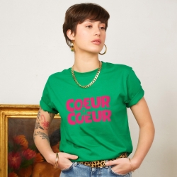 T-shirt Vert Coeur à Coeur