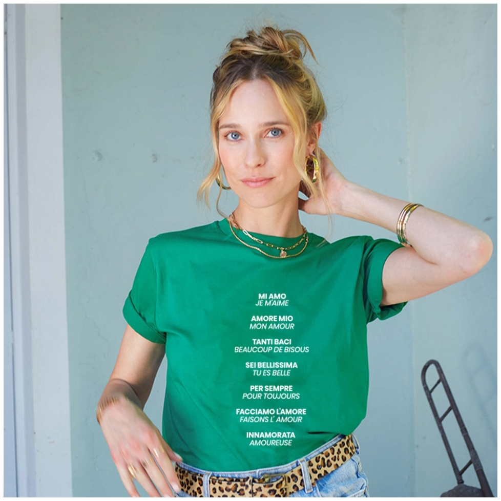 T-shirt Vert Mood Italiano