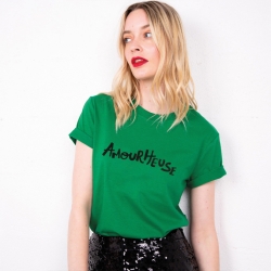 T-shirt Vert Amourheuse