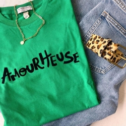 T-shirt Vert Amourheuse