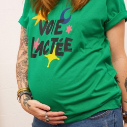 T-shirt Vert Voie Lactée Mamma
