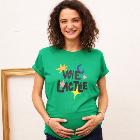 T-shirt Vert Voie Lactée Mamma collection MAMMA