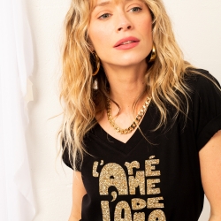 T-shirt Col V Armée de l'Amour