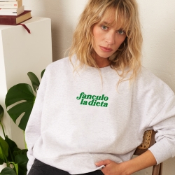SWEAT GRIS FANCULO LA DIETA VERT V2 FAUBOURG54 FEMME SWEAT GRIS FANCULO LA DIETA VERT V2 FAUBOURG54 FEMME