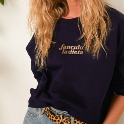 SWEAT BLEU FANCULO LA DIETA GOLD V2 FAUBOURG54 FEMME SWEAT BLEU FANCULO LA DIETA GOLD V2 FAUBOURG54 FEMME