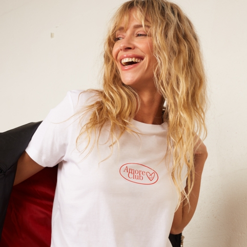 T-shirt Blanc Amore Club collection ARMÉE DE L'AMOUR