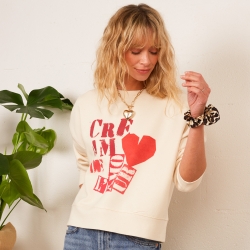 Sweat Boxy Crème Cream de l'Amour