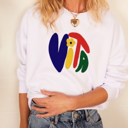 Sweat Boxy Blanc Vita