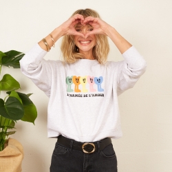 Sweat Boxy Gris Soldats de L'Amour