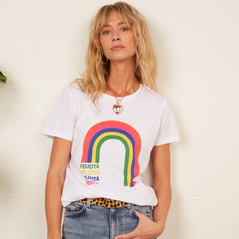 T-shirt Blanc Arc en Ciel collection ARMÉE DE L'AMOUR