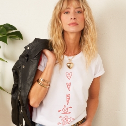 T-shirt Blanc Love Splash