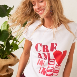 T-shirt Blanc Cream de l'amour