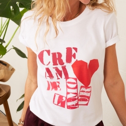 T-shirt Blanc Cream de l'amour