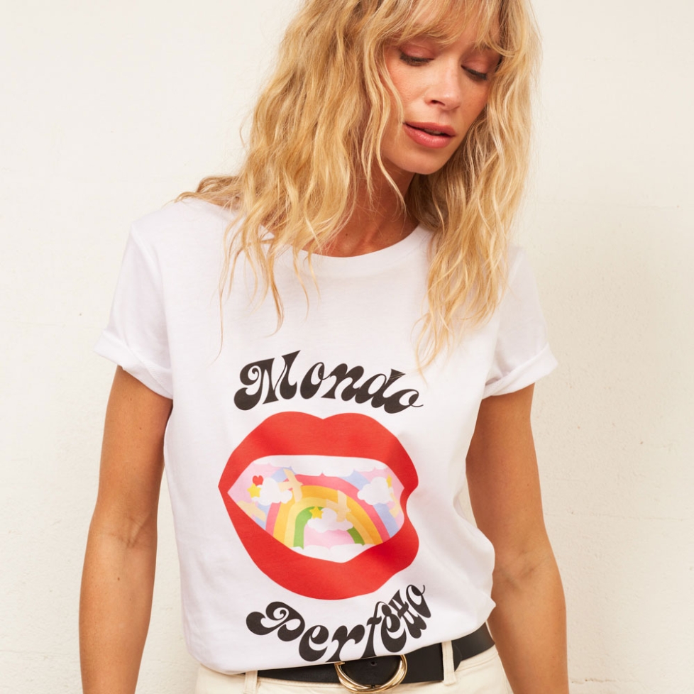 T-shirt Blanc Mondo Perfetto