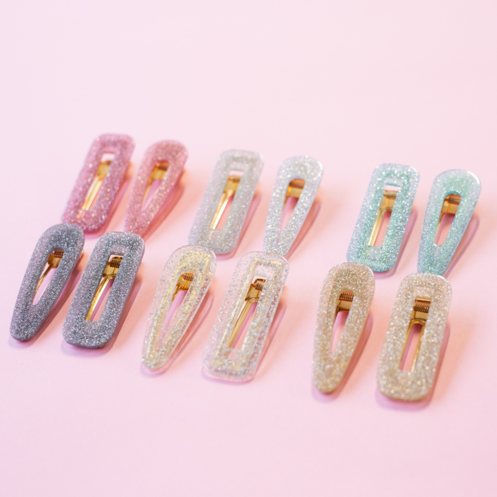 Barrettes à Cheveux Glitter Triangle