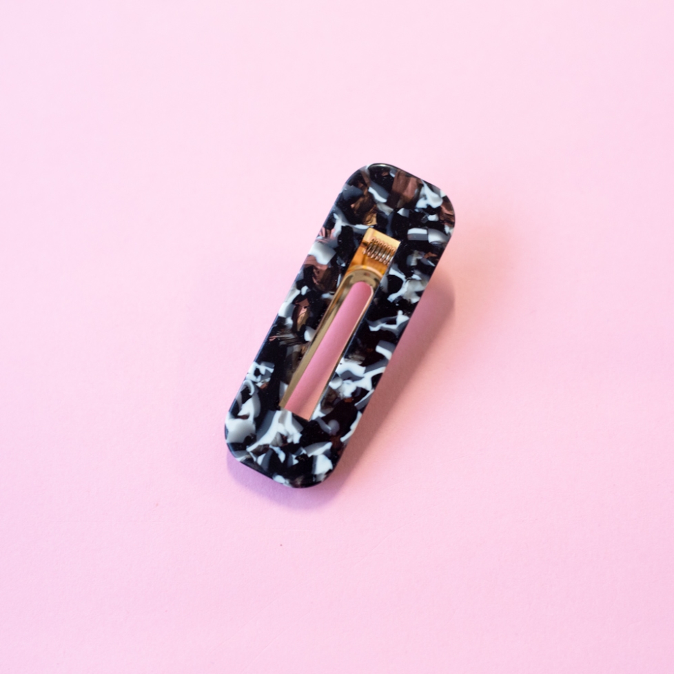 Barrette à Cheveux Marbré Rectangle