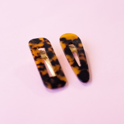 Barrette à Cheveux Léopard Rectangle
