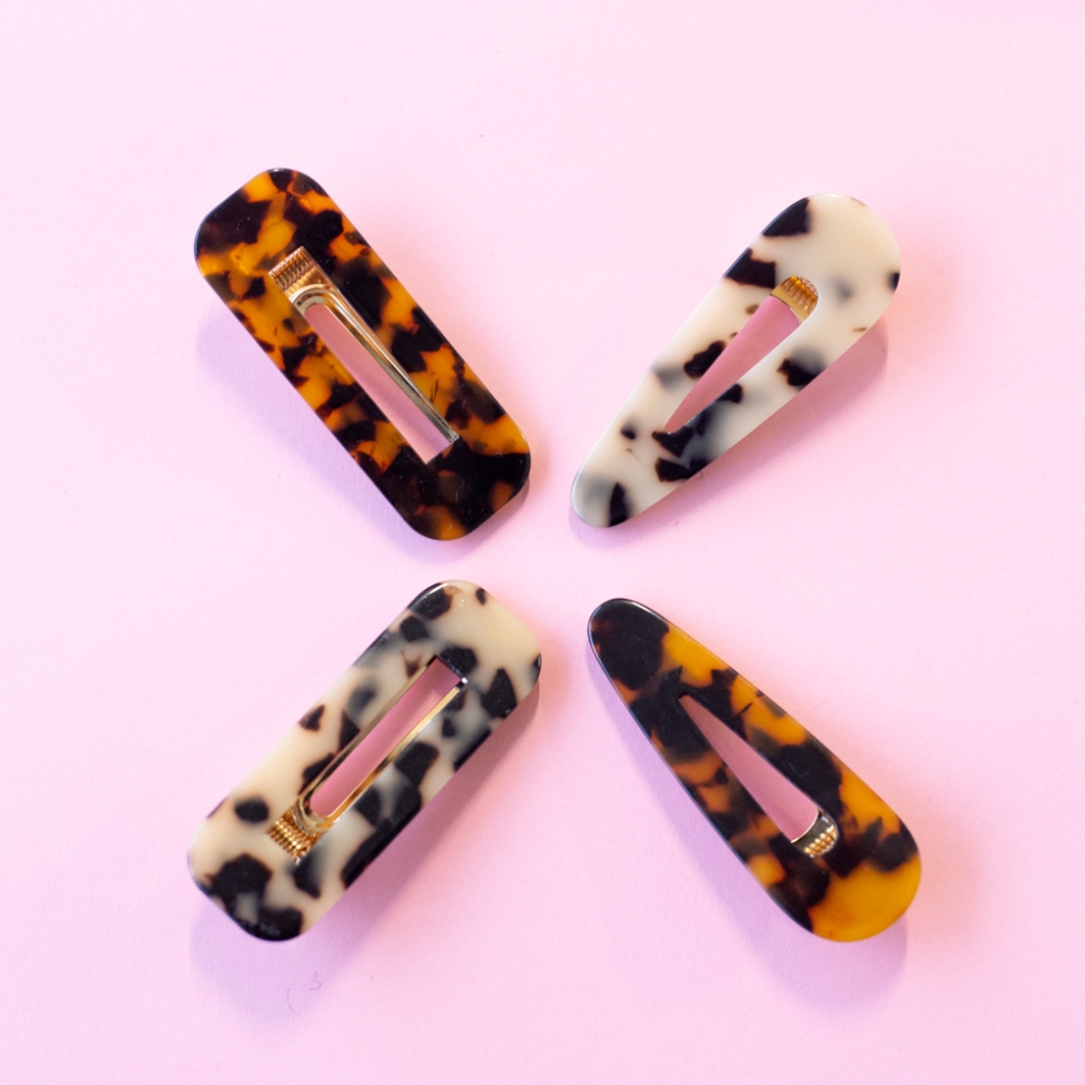 Barrettes à Cheveux Léopard Rectangle