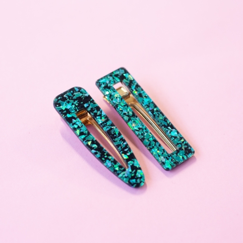 Barrette à Cheveux Emeraude