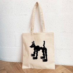 tote bag fluffy dog creme