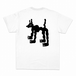 t-shirt blanc fluffy dog