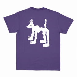 t-shirt violet fluffy dog