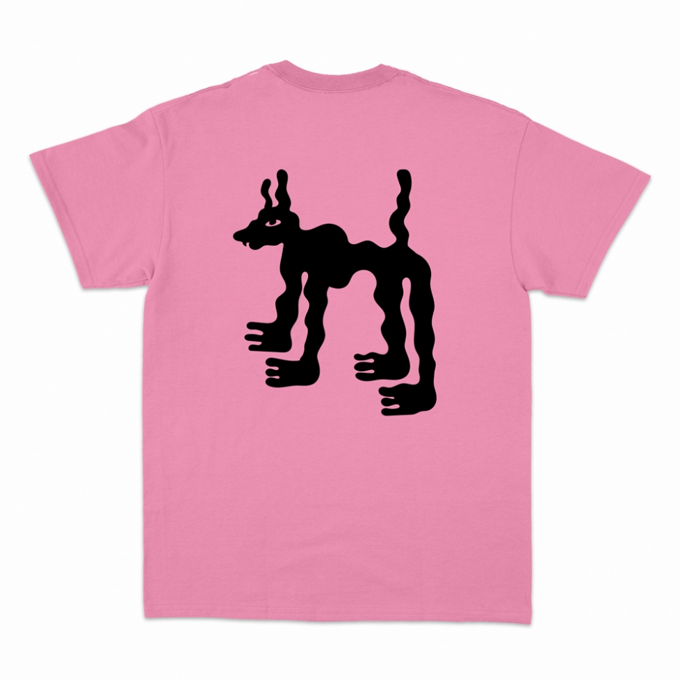 t-shirt Homme rose fluffy dog