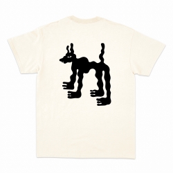 t-shirt creme fluffy dog