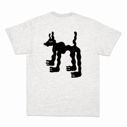 t-shirt gris fluffy dog