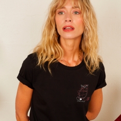 T-shirt Chat Foin brodé