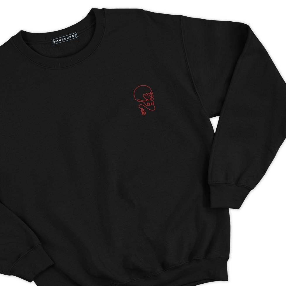 Sweat Squelette Noir Homme