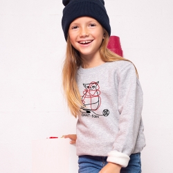 Sweat Gris Chat-Foin Enfant