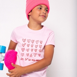 T-Shirt Rose 24H de mon coeur Enfant