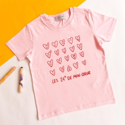 T-Shirt Rose 24H de mon coeur Enfant