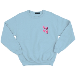 sweat bleu ciel love 3D
