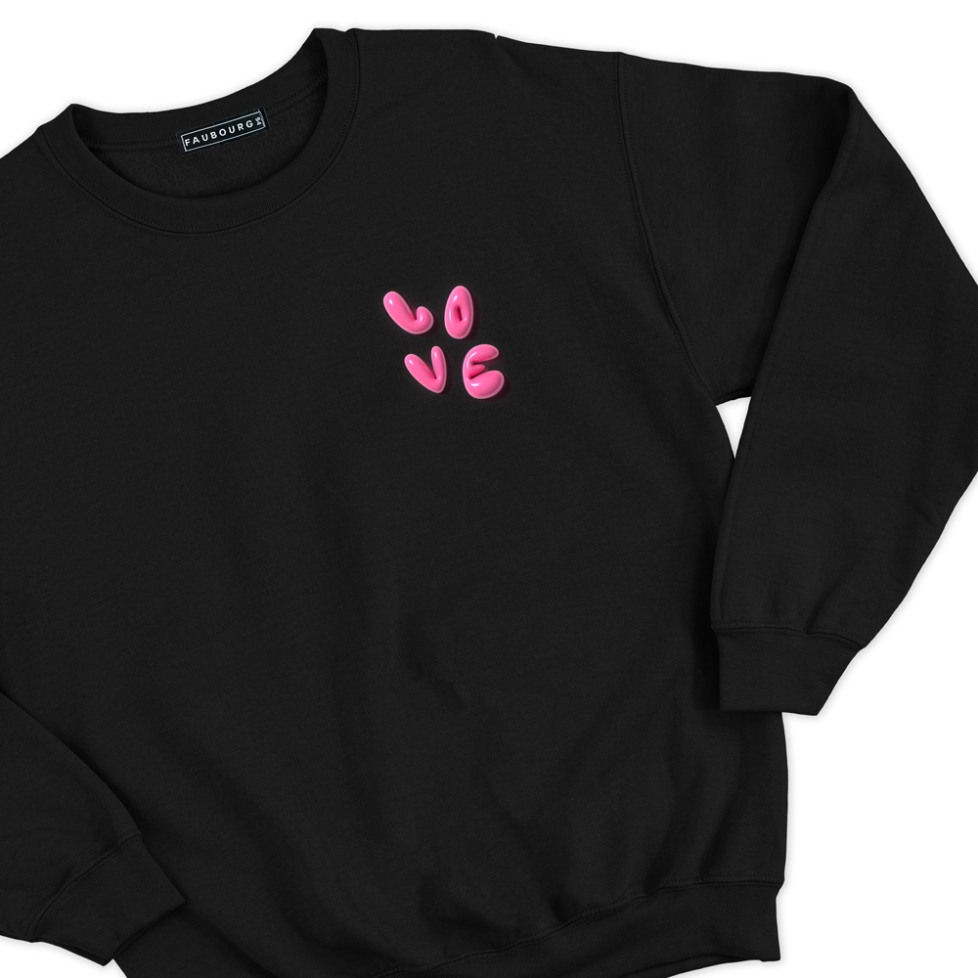 sweat noir love 3D