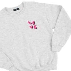 sweat gris love 3D