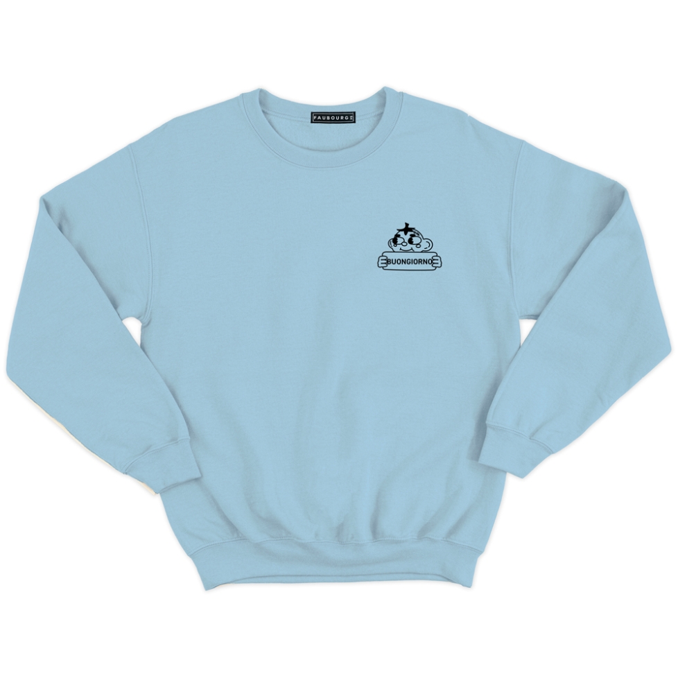 sweat bleu buongiorno