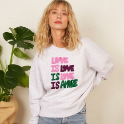 Sweat Gris Clair I Love Amore