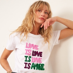 T-shirt Blanc I Love Amore