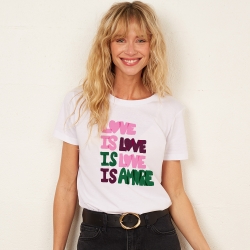 T-shirt Blanc I Love Amore