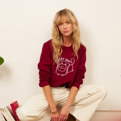 Sweat Bordeaux Chat-ooo faubourg54 femme Sweat Bordeaux Chat-ooo faubourg54 femme