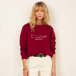 Sweat Bordeaux Chat-iguée FAUBOURG54 FEMME Sweat Bordeaux Chat-iguée FAUBOURG54 FEMME