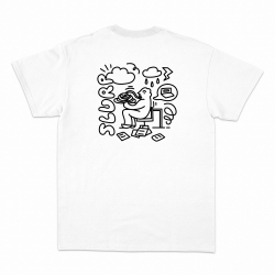 T-shirt  monsieur spaghetti blanc homme Faubourg 54