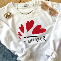 Sweat Blanc Acceleracoeur FAUBOURG54 FEMME Sweat Blanc Acceleracoeur FAUBOURG54 FEMME