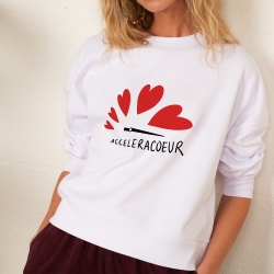 Sweat Blanc Acceleracoeur FAUBOURG54 FEMME Sweat Blanc Acceleracoeur FAUBOURG54 FEMME