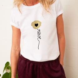 T-Shirt Blanc Papavero Gold