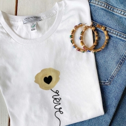 T-Shirt Blanc Papavero Gold